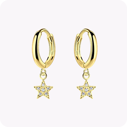 Gold Plated Star Earring