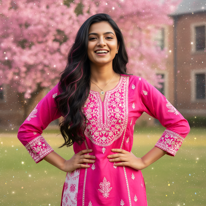 Dainty Gold Floral Turquoise Pendant Necklace for Women | Minimal Round Charm | ARLOMI